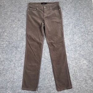 Fabrizio Gianni Corduroy Pants Brown Straight Leg Mid Rise Womens 8